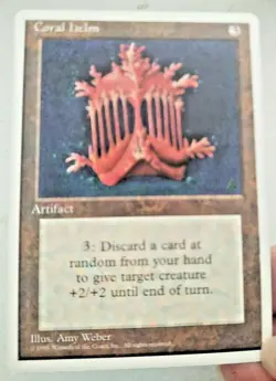 MTG Coral Helm Fourth Edition 310/379 Regular Rare NOS See Description - Image 1