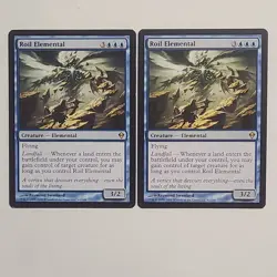 MTG Zendikar Roil Elemental x2 Blue Rare Unplayed NM - Image 1