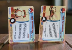 Pokemon Topps GROWLITHE #58 & ARCANINE #59 EVO Holo Prism Vending Sticker Cards - Image 2
