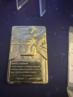 Pokemon Pikachu 23k Gold Plated Trading Card 1999 Nintendo #25 with Certificate - Image 5