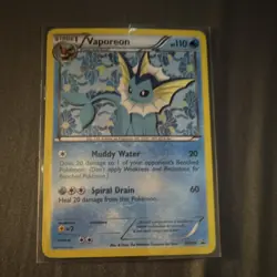The Pokemon Company Vaporeon BW89 Black Star Promo Stage 1 110 HP English Muddy… - Image 1