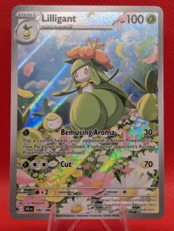 Pokemon Lilligant 092/086 Sv: Black Bolt Illustration Rare Holo 100 HP English - Image 1