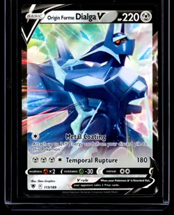 2022 TCG Pokemon #113 Dialga V Holo 113/189 SWSH Astral Radiance Origin Forme - Image 1