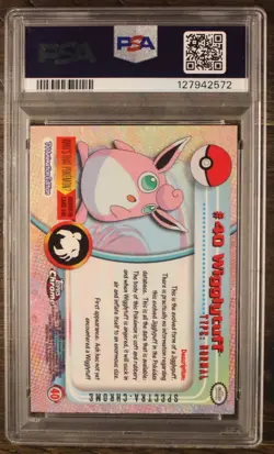 2000 Topps Chrome Pokemon TV Spectra #40 Wigglytuff PSA 10-POP 14 - Image 2
