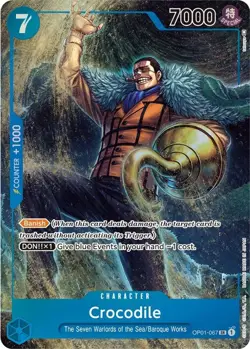 One Piece Crocodile (067) (Parallel) (OP01-067/284) OP01 Romance Dawn LP FOIL - Image 1