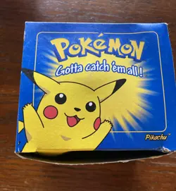 1999 Pokemon Pikachu 23k Gold Plated Trading Card Burger King Blue Box SEALED - Image 2