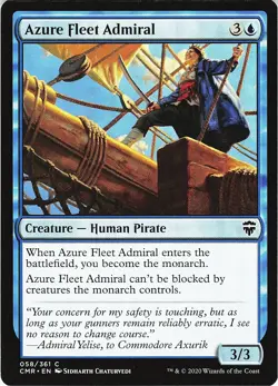 MTG CMR Commander Legends Azure Fleet Admiral Card 058/361 C - Image 1