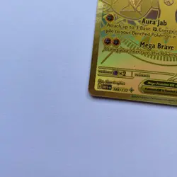 Pokemon Mega Lucario EX 188/132 Mega Evolution Hyper Rare Gold Card - Image 4