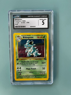 1999 Pokemon TCG Jungle Set 1ST EDITION Nidoqueen HOLO RARE Card 7/64 - CGC 5 - Image 1