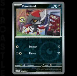 Pawniard 132/198 Scarlet & Violet- Reverse Holo Common - Pokemon Card TCG - Image 1