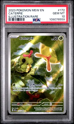 Caterpie IR PSA 10 2023 #172 Scarlet & Violet 151 #172 Pokemon Card - Image 1