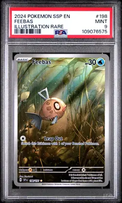 Feebas IR PSA 9 2024 Surging Sparks #198 Pokemon Card - Image 1