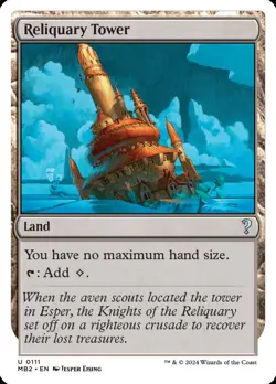 1x NM WHITE BORDER Reliquary Tower MTG Mystery Booster 2 SV - Image 1