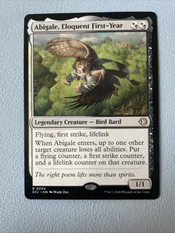 Mtg - Abigale, Eloquent First-Year (0204) Lorwyn Eclipsed- Rare - NM - Image 1