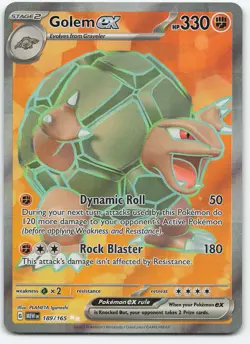 Golem ex 189/165 Ultra Rare Holo SV: Scarlet & Violet 151 NM Pokemon - Image 1