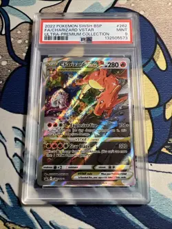 Pokemon Charizard VSTAR SWSH262 Full Art Black Star Promo PSA 9 MINT - Image 1