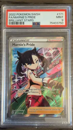 2022 Pokemon SWSH Brilliant Stars Marnie's Pride #171/172 PSA 9 MINT - Image 1