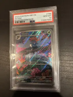 Gloom Sv03: Obsidian Flames Holo Illustration Rare Pokemon Card 198/197 PSA 10 - Image 2