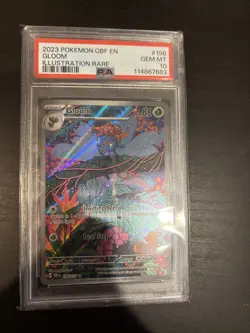 Gloom Sv03: Obsidian Flames Holo Illustration Rare Pokemon Card 198/197 PSA 10 - Image 3