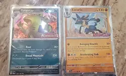 Pokemon Prismatic Stamped Promos Lucario ex/Lucario/Tyranitar ex/Tyranitar - Image 3