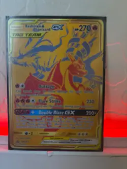 2021 Pokemon Sun & Moon Black Star RESHIRAM & CHARIZARD GX Promo Tag Team SM247 - Image 1