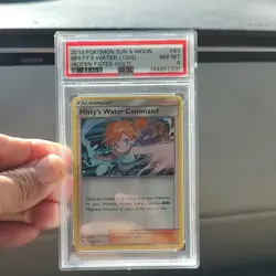 Pokemon 2019 Misty's Water Command 63/68 Hidden Fates Holo Rare PSA 8 - Image 1