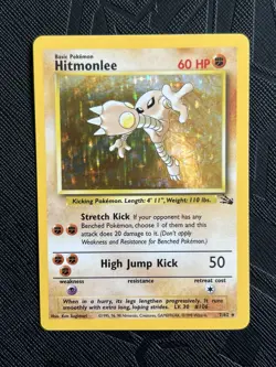 Pokemon TCG Hitmonlee 7/62 Fossil Holo Rare (English) - NM - Image 3