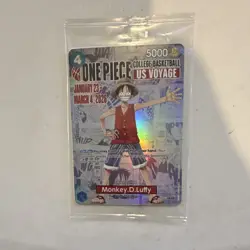Bandai One Piece CCG Monkey.D.Luffy Promo Full Art Holo US Voyage - Image 1