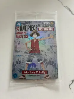 Monkey.D.Luffy (055) (College Basketball US Voyage) P-055 One Piece Promotion - Image 2