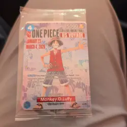 One Piece Monkey D. Luffy College Basketball US Voyage Promo Card - Image 1