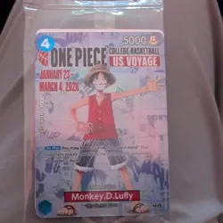 One Piece Monkey D. Luffy College Basketball US Voyage Promo Card - Image 2
