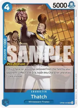One Piece Thatch (OP08-045/76) OP08 Two Legends Pre-Release Cards NM - Image 1