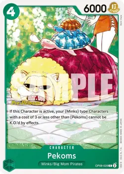 One Piece Pekoms (OP08-029/76) OP08 Two Legends Pre-Release Cards NM - Image 1