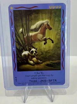 Bella Sara Magical Friends “Cha Ye" Rare Card Mint - Image 1