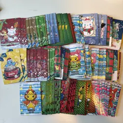 Massive Lot 200+ Cards 2025 Christmas Pokemon Card Database Holos Hits Etc. - Image 1