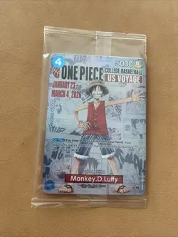 Monkey D Luffy (College Basketball US Voyage) One Piece Promotion Card Sealed - Image 1