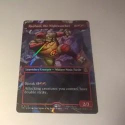 Raphael, the Nightwatcher - FOIL Borderless - Teenage Mutant Ninja Turtles MTG - Image 1