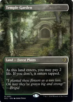 Temple Garden BORDERLESS Lorwyn Eclipsed Magic MTG NM - Image 1