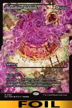 Bloodline Bidding ** FOIL SHOWCASE ** Lorwyn Eclipsed - NM MTG - Image 1