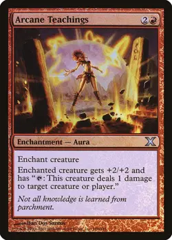 MTG Arcane Teachings FOIL 10th Edition Uncommon LP - Image 1