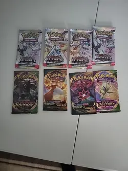 Pokemon Prismatic Vivid Voltage Darkness Ablaze Booster Pack Lot of 8 EMPTY - Image 1