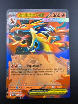 Pokemon TCG Mega Charizard Y ex 030 Mega Evolution Black Star Promo NM - Image 1