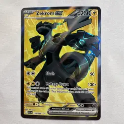 Pokemon TCG Zekrom EX 158/086 Scarlet Violet Black Bolt Ultra Rare Full Art - Image 1