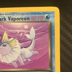 Pokemon Team Rocket Eevee & Dark Vaporeon 2 Card Lot 1st Edition Wizards 2000 - Image 5