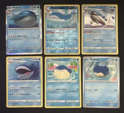 Pokemon TCG Wailord & Wailmer Lot: 6 Cards Collection Set - Image 1