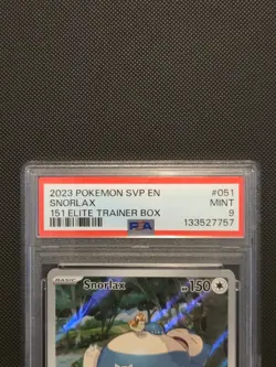Pokemon TCG 2023 S&V 151 ETB Snorlax Promo Card SVP051 PSA 9 - Image 4