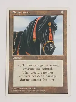 MTG Ebony Horse (4th Edition/Artifact/R) - BGM - Image 1