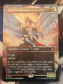 MTG RVR - Aurelia, Exemplar Of Justice - Anime Borderless FOIL NM Ravnica - Image 1