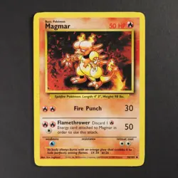 Magmar 36/102 Pokemon TCG Base Set Common/ Uncommon P-LP - Image 1