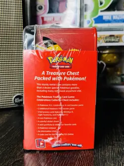 Pokemon 25th Anniversary Celebrations Treasure Chest Lunchbox Tin Factory SEALED - Image 4